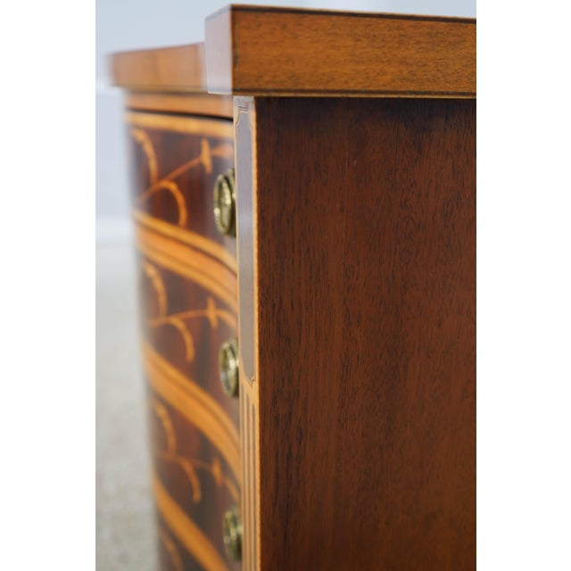 Baker Colonial Williamsburg Mahogany Bow Front Chest For Sale - Image 13 of 18