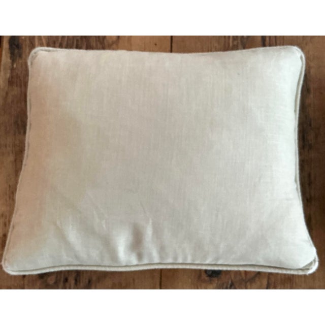 Pair of Small Chelsea Textiles Crewel Embroidered Green Throw Pillows For Sale - Image 10 of 12