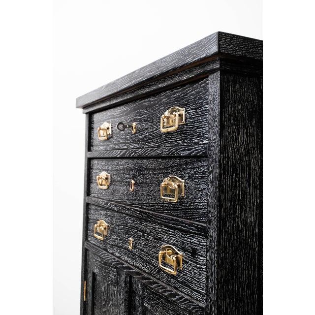 Gold Art Nouveau Chest of Drawers by Unknown Viennese Cabinetmaker, 1903 For Sale - Image 8 of 18