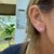 Unisex 14k White Gold 0.44ctw Lab Grown Diamond Screw Back Petite Stud Earrings, Pair For Sale - Image 9 of 9