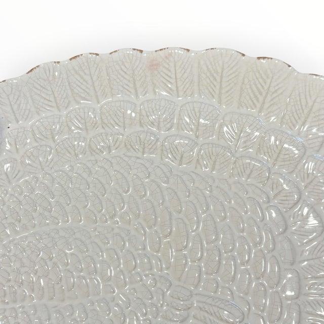 Pottery Barn White Stoneware Rustic Turkey Platter Large 18” For Sale - Image 12 of 13