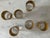 Vintage Cambridge Tumblers With Etch Gold Bird Design - Set of 6 For Sale - Image 10 of 11