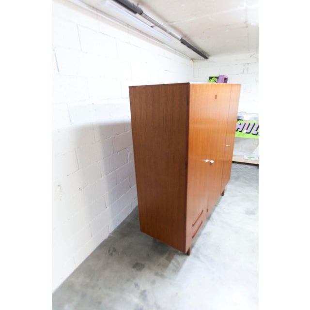 Scandinavian teak wardrobe from the 1960s, designed by Eric Grinwis - Holland Wardrobe in very good condition, clean,...