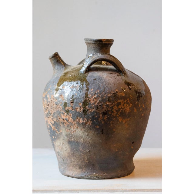 French 19th-Century French Glazed Earthenware Jar For Sale - Image 3 of 8