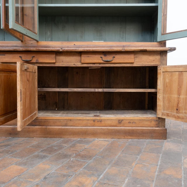 Antique Oak and Fir Bookcase, 1900 For Sale - Image 9 of 12