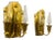Pair of 1960s Golden Brass Regency Italian Mid Century Wall Lamps For Sale