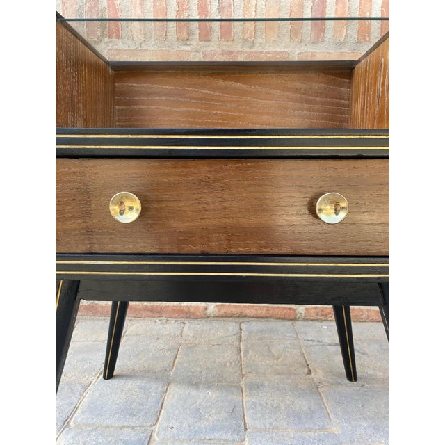 Mid Century Italian Nightstands with Glass, 1960s, Set of 2 For Sale - Image 13 of 18