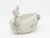 This early 20th C. off-white Italian porcelain swan cachepot has a smooth, glossy surface and a sculptural silhouette that...