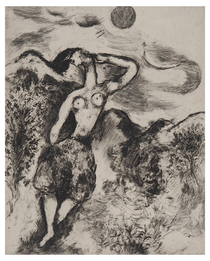 Marc Chagall, The Mouse Transformed Into a Girl, 1952, Original Etching