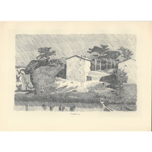 G. Morandi, Campiaro Houses in Grizzana, Paper For Sale