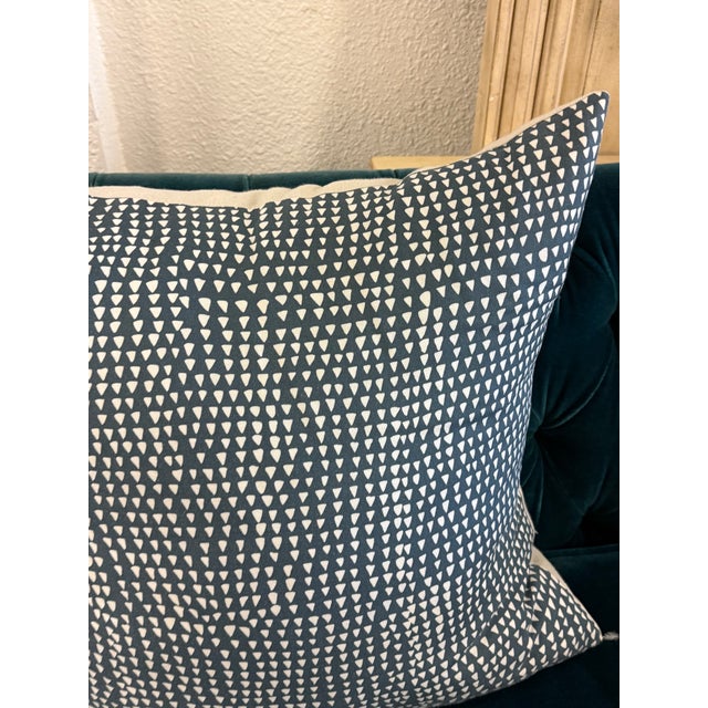 St. Frank Indigo Arrows Throw Pillows, Pair For Sale - Image 9 of 12