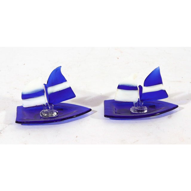 Italian Vintage Murano Glass Models of Sailing Ships- A Set of Twelve For Sale - Image 3 of 9