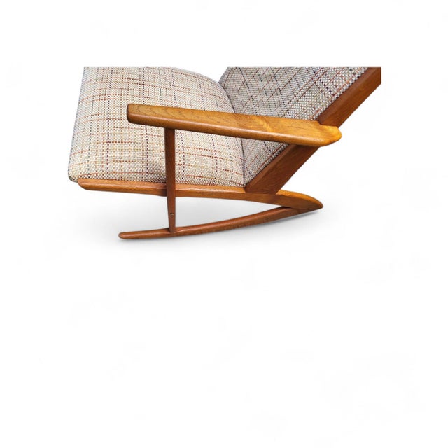 Mid-Century Danish Boomerang Rocking Chair Model 97 Søren Jensen v. Tønder Møbelwærk ​, 1950s For Sale - Image 10 of 17