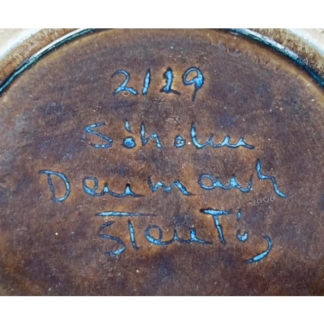 Blue Mid-Century Danish Studio Pottery Bowl from Søholm, 1960s For Sale - Image 8 of 11