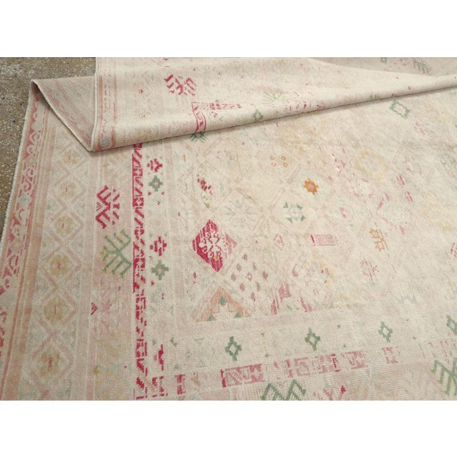 Cream Galerie Shabab Collection Mid-20th Century Turkish Anatolian Accent Rug For Sale - Image 8 of 8