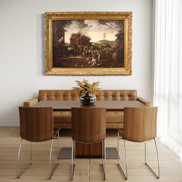 Flemish Landscape, Village Festival, 1640, Oil on Canvas, Framed For Sale - Image 12 of 17