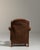 Chocolate 1940-1949 France Deep Espresso Brown Upholstered Wingback Armchair For Sale - Image 8 of 11