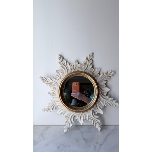 Vintage 1970s Italian Baroque Sunburst Wall Mirror by Euromarchi s.r.l. For Sale - Image 15 of 16