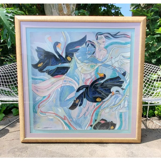 Yamin Young, Serigraph Signed "Quartet (Variation of the Gouache)" Framed and Numbered 29/175 For Sale - Image 13 of 13