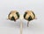 Vintage Signed Napier Round Domed Green X Clip Earrings, 1974 For Sale - Image 9 of 10