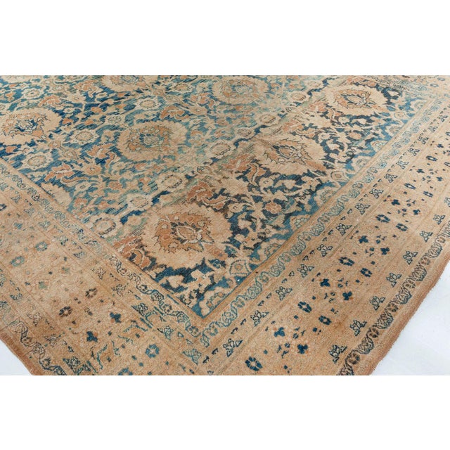 Persian 1920s Persian Meshad Botanic Handmade Wool Rug For Sale - Image 3 of 9
