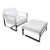 Restoration Hardware Modern Lounge Chair With Ottoman For Sale