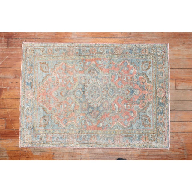 Early 20th Century Antique Zabihi Collection Persian Sarouk Small Rug For Sale - Image 5 of 5