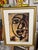 Fantastic original Painting by Peter Robert Keil (born 1942) This piece depicts a Cubist Face in black over a print of...
