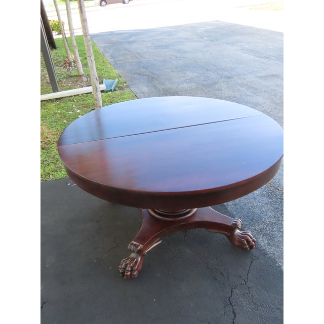 Late 1800s Carved Claw Feet Mahogany Large Dining Table 6642 For Sale - Image 12 of 13
