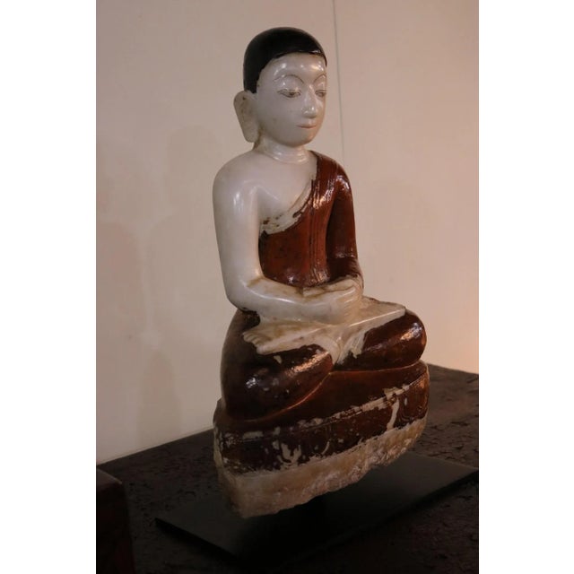 Alabaster Seated Disciple For Sale - Image 4 of 7