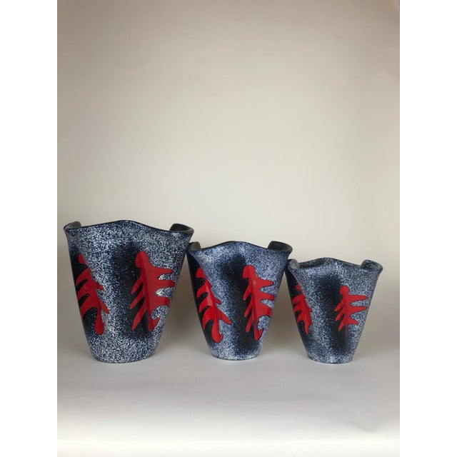 Mid-Century Modern Corolle Vases by Fernand Elchinger for Elchinger, 1950s, Set of 3 For Sale - Image 3 of 14