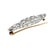 Mid 20th Century Antique Art Deco Platinum & 14k Yellow Gold Diamonds Studded Brooch For Sale - Image 5 of 9