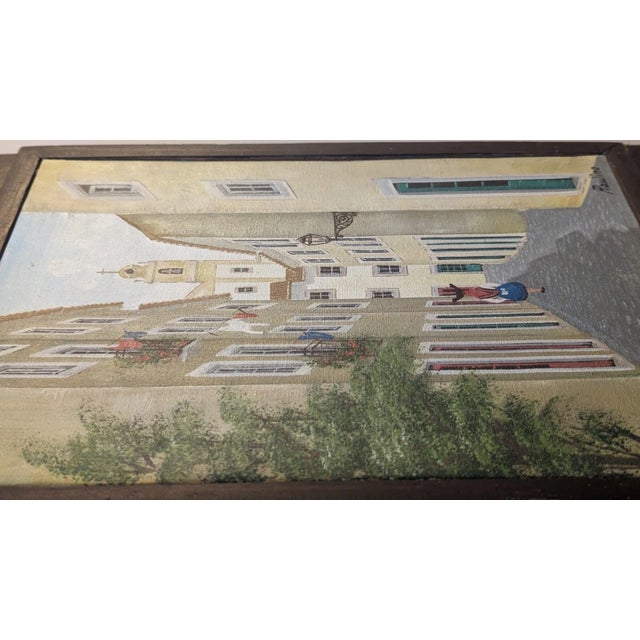 Mid 20th Century Framed Signed Painting on Canvas. Girl on Lisbon Alfama Street by Antonio M Paulino For Sale - Image 13 of 15