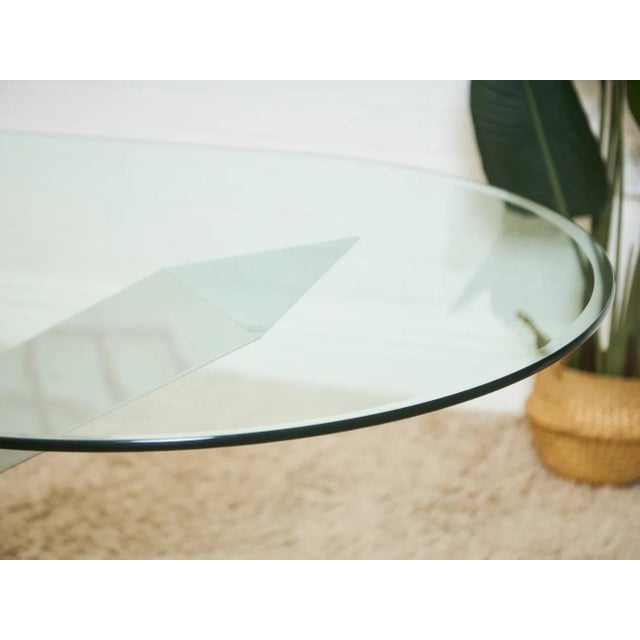 Mid 20th Century Italian Large Oval Table Cattellan Black Marble Steel For Sale - Image 4 of 10