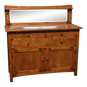 Mission Buffet Cabinet With Mirror - Dark - 50"