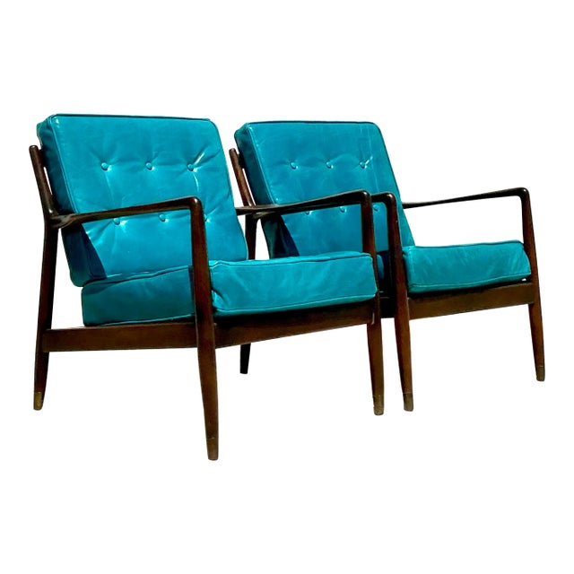 Vintage Mid-Century Modern Lounge Chairs After Dux- a Pair For Sale
