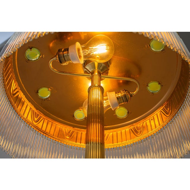 Large Art Deco Table Lamp with Opaline Glass and Glass Sticks, Vienna, 1920s For Sale - Image 15 of 18