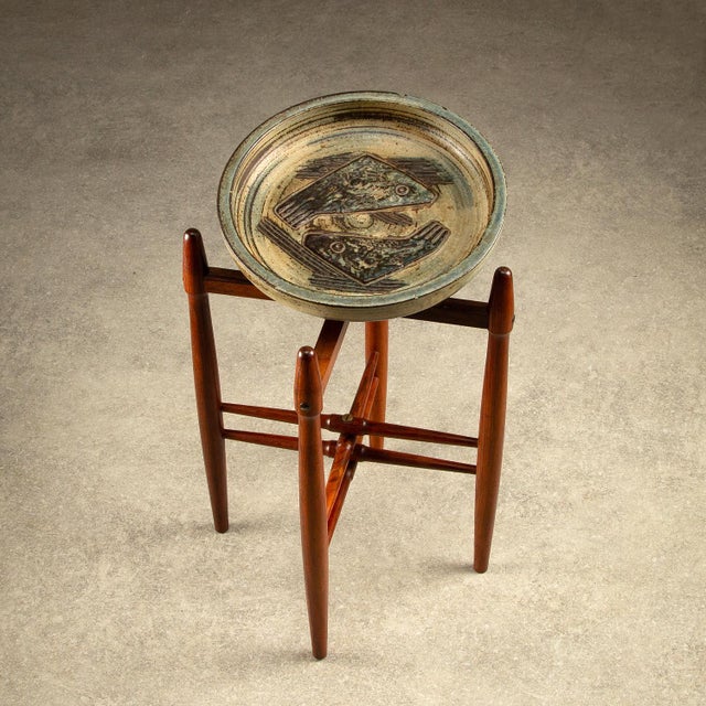 Teak and Ceramic Side Table by Poul Hundevad and Jørgen Mogensen, Denmark, 1960s For Sale - Image 11 of 17