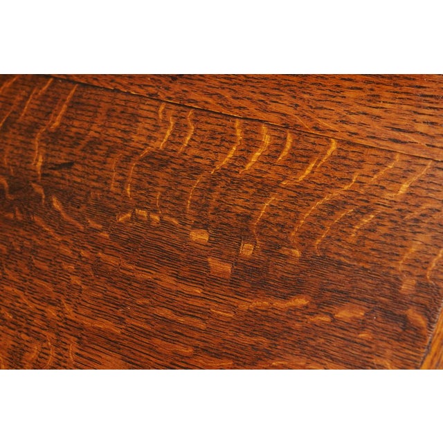 Antique English Fall Front Secretary in Oak For Sale - Image 6 of 14