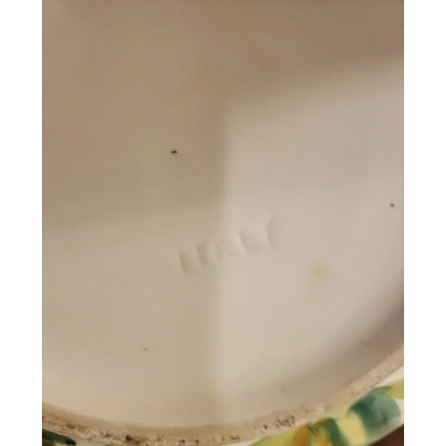 Vintage Italian Large Painted Green Bamboo Decorative Flower Planter Pot For Sale In West Palm - Image 6 of 8