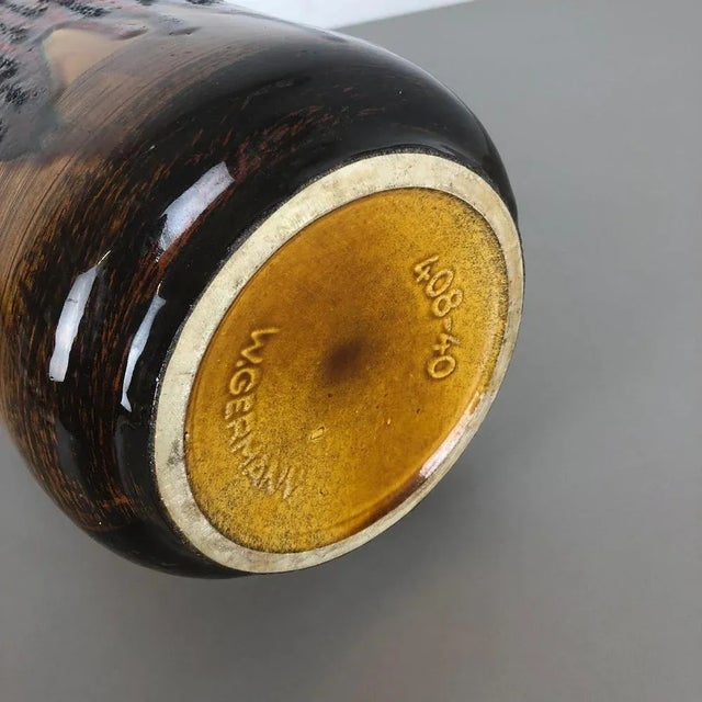 Large Multi-Colored Fat Lava Ceramic Vase from Scheurich, 1970s For Sale - Image 18 of 18