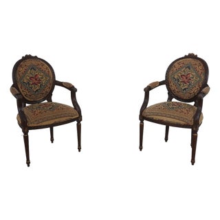 Pair of Andre Originals Louis XVI Style Armchairs For Sale