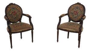 Pair of Andre Originals Louis XVI Style Armchairs