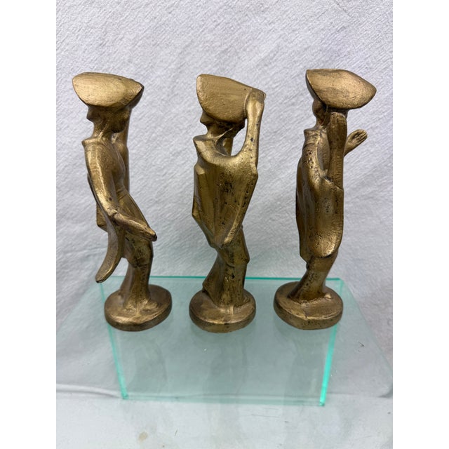 1950s Mid Century Modern Iron Geisha Girl Dancing Figures For Sale - Image 5 of 7