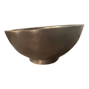 Early 20th Century Hollow Core Brushed Bronze Bowl