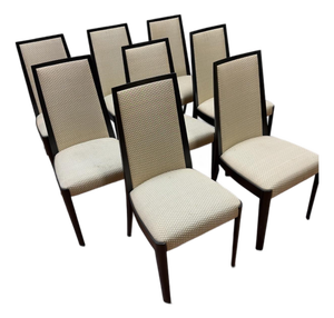 Contemporary High-Back Flare Dining Chairs - Set of 8