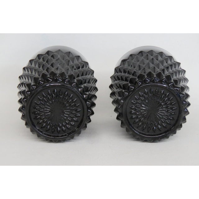 Late 20th Century Indiana Glass Tiara Glasses Cameo Black Diamond Point Tumblers - a Pair For Sale - Image 9 of 9