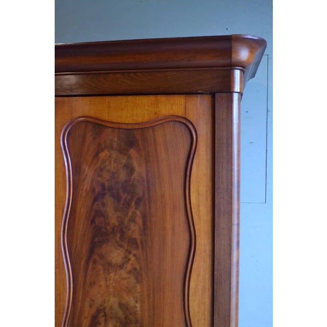 Brown Biedermeier Mahogany Girls Cupboard, 1880s For Sale - Image 8 of 9