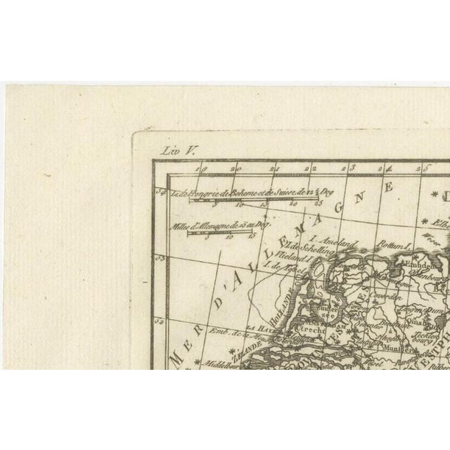 Antique German Enlightenment Map by Rigobert Bonne, 1780 For Sale - Image 3 of 12