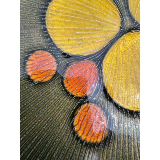 Green Annemarie Davidson Glass & Enamel Decorative Plate, Mid-20th Century Scallop Design For Sale - Image 8 of 12